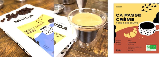 Quelle est la gamme de cafés proposée par Cafés Muda ?