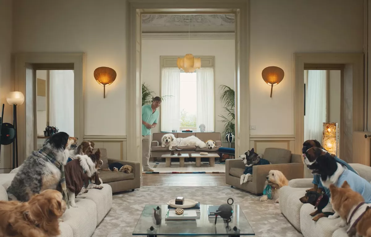 DeLonghi fait cohabiter Brad Pitt et 16 chiens tout  en jouant la carte du chaud et du froid